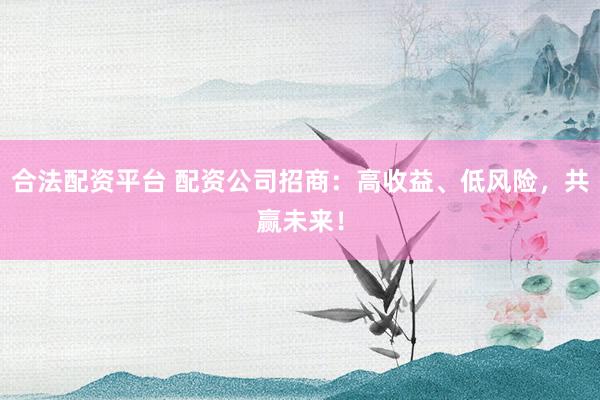 合法配资平台 配资公司招商：高收益、低风险，共赢未来！
