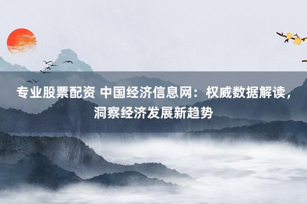 专业股票配资 中国经济信息网：权威数据解读，洞察经济发展新趋势
