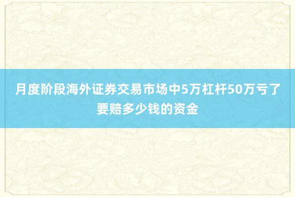 月度阶段海外证券交易市场中5万杠杆50万亏了要赔多少钱的资金