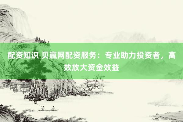 配资知识 贝赢网配资服务：专业助力投资者，高效放大资金效益
